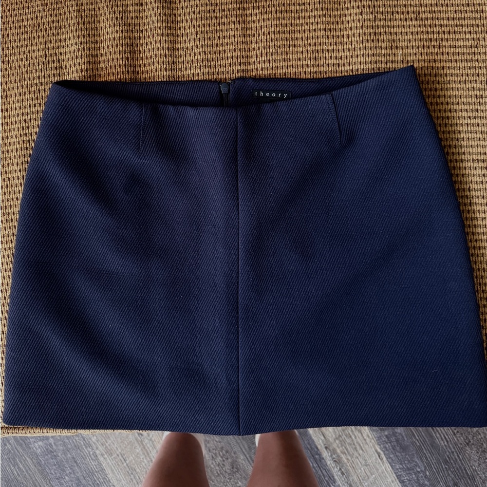 theory navy / dark blue mini pencil skirt